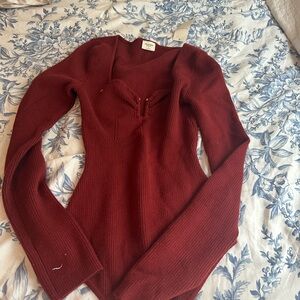 Small Abercrombie Bodysuit Red NWT